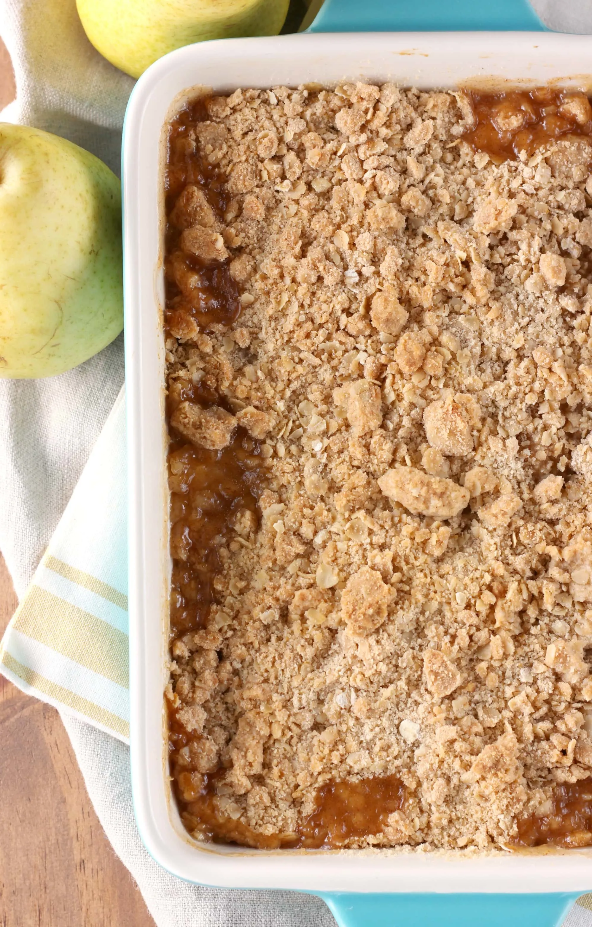 Honey Pear Crisp Recipe from A Kitchen Addiction