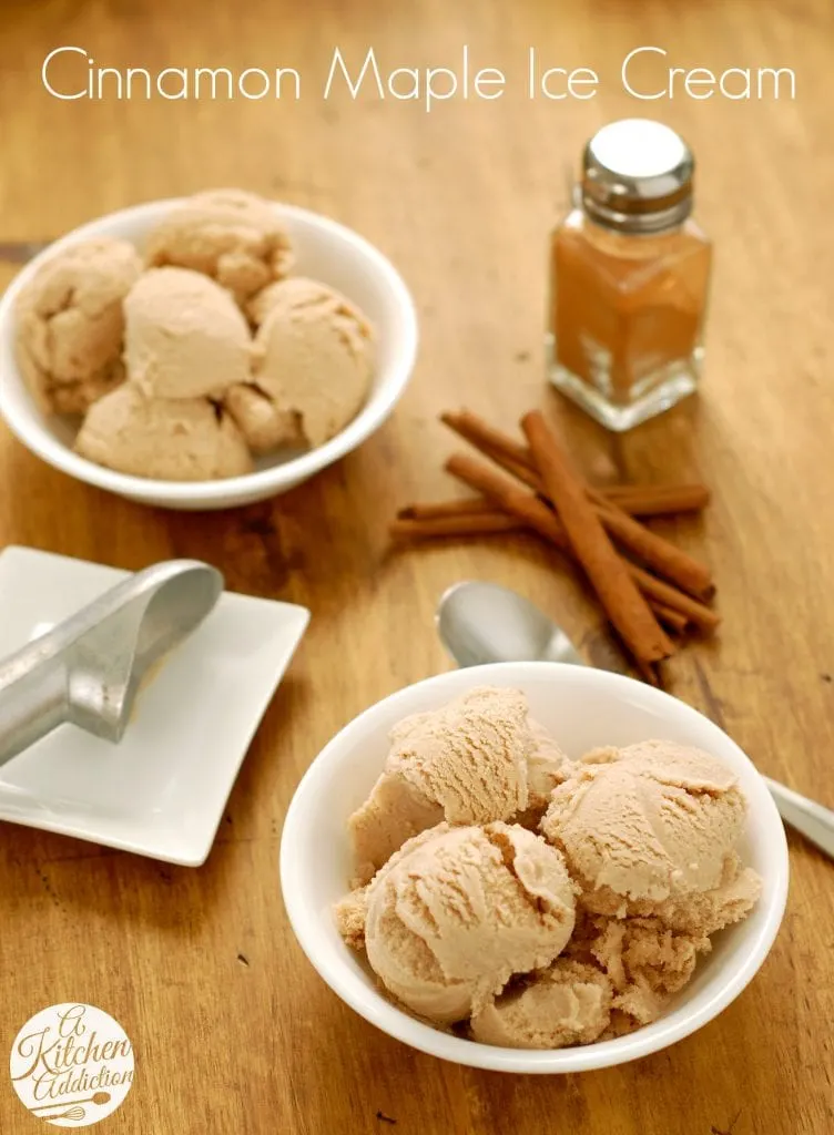 Cinnamon Maple Ice Cream Recipe l www.a-kitchen-addiction.com