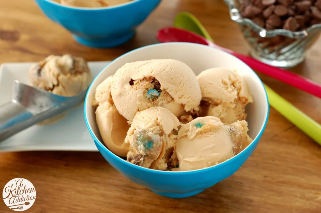 Monster Cookie Dough Ice Cream Recipe l www.a-kitchen-addiction.com