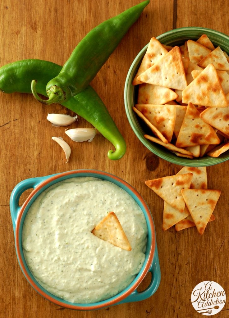 Creamy Roasted Hatch Chile Dip Recipe l www.a-kitchen-addiction.com