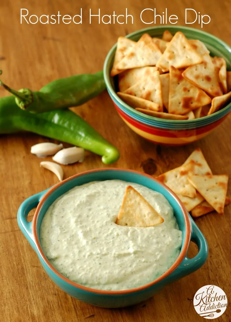 Creamy Roasted Hatch Chile Dip Recipe l www.a-kitchen-addiction.com