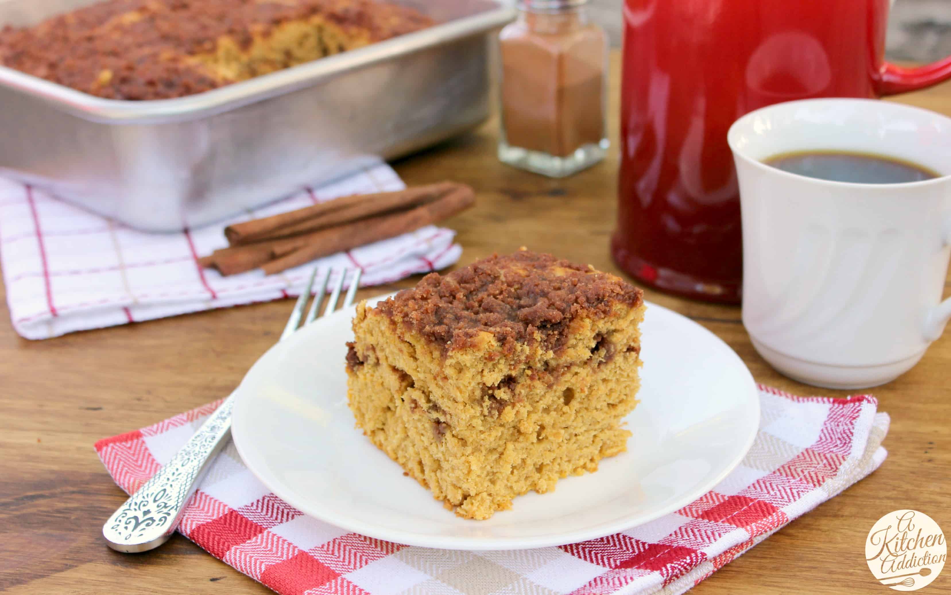 MapleCinnamon Pumpkin Coffee Cake A Kitchen Addiction