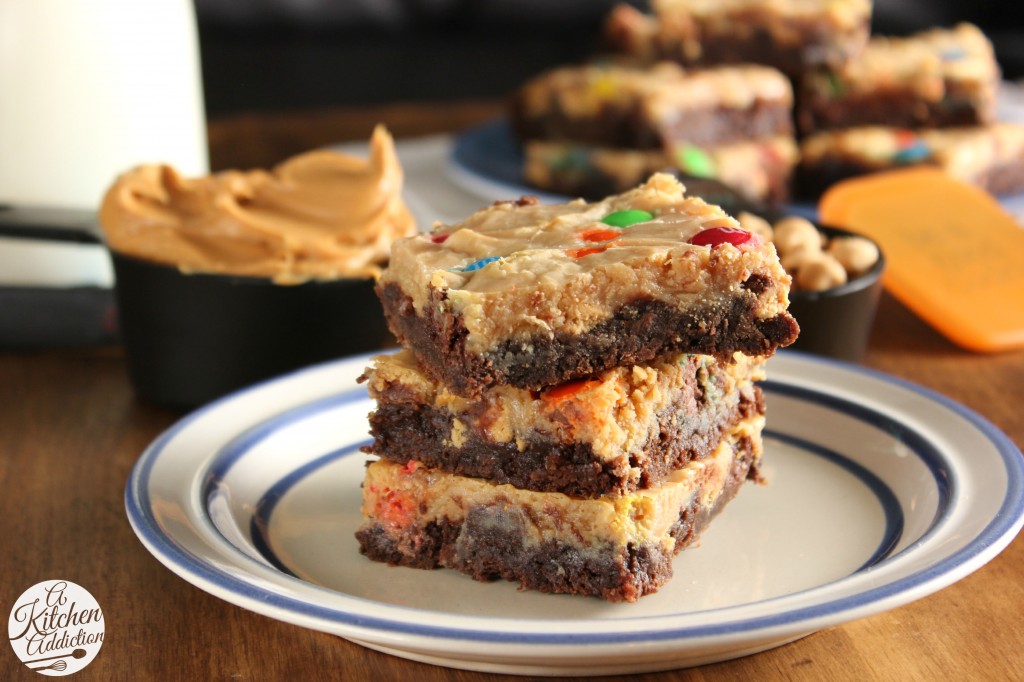 Peanut Butter Brownie Magic Bars #OXOGoodBrownie l www.a-kitchen-addiction.com