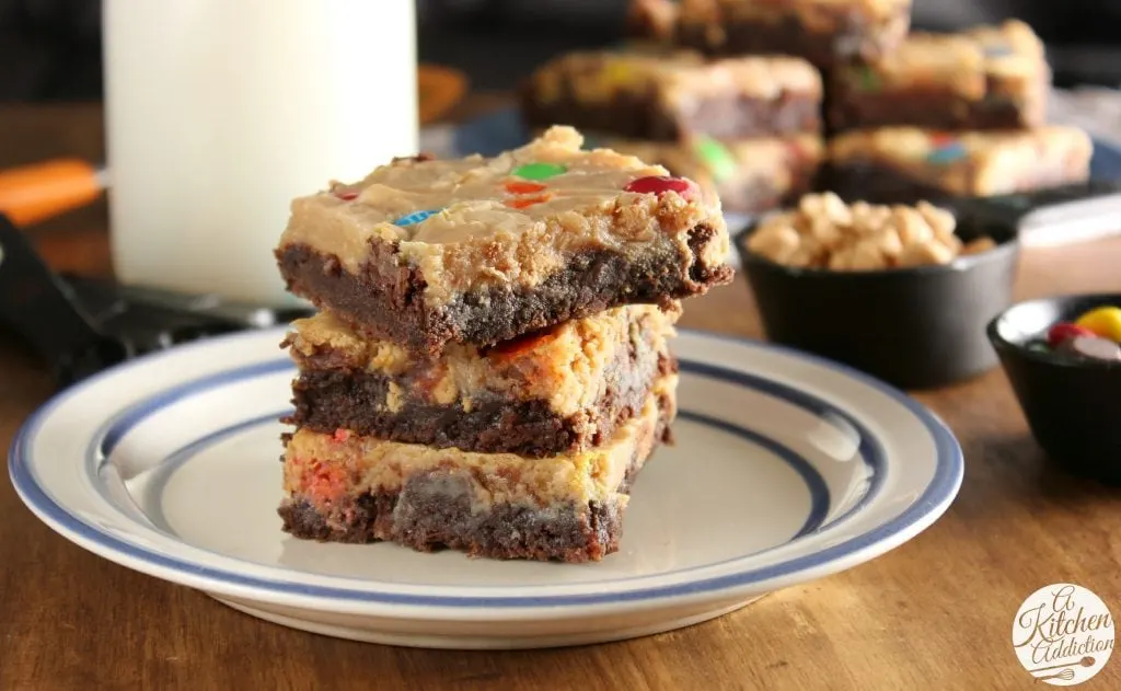 Peanut Butter Brownies Magic Bars #OXOGoodBrownie Recipe l www.a-kitchen-addiction.com