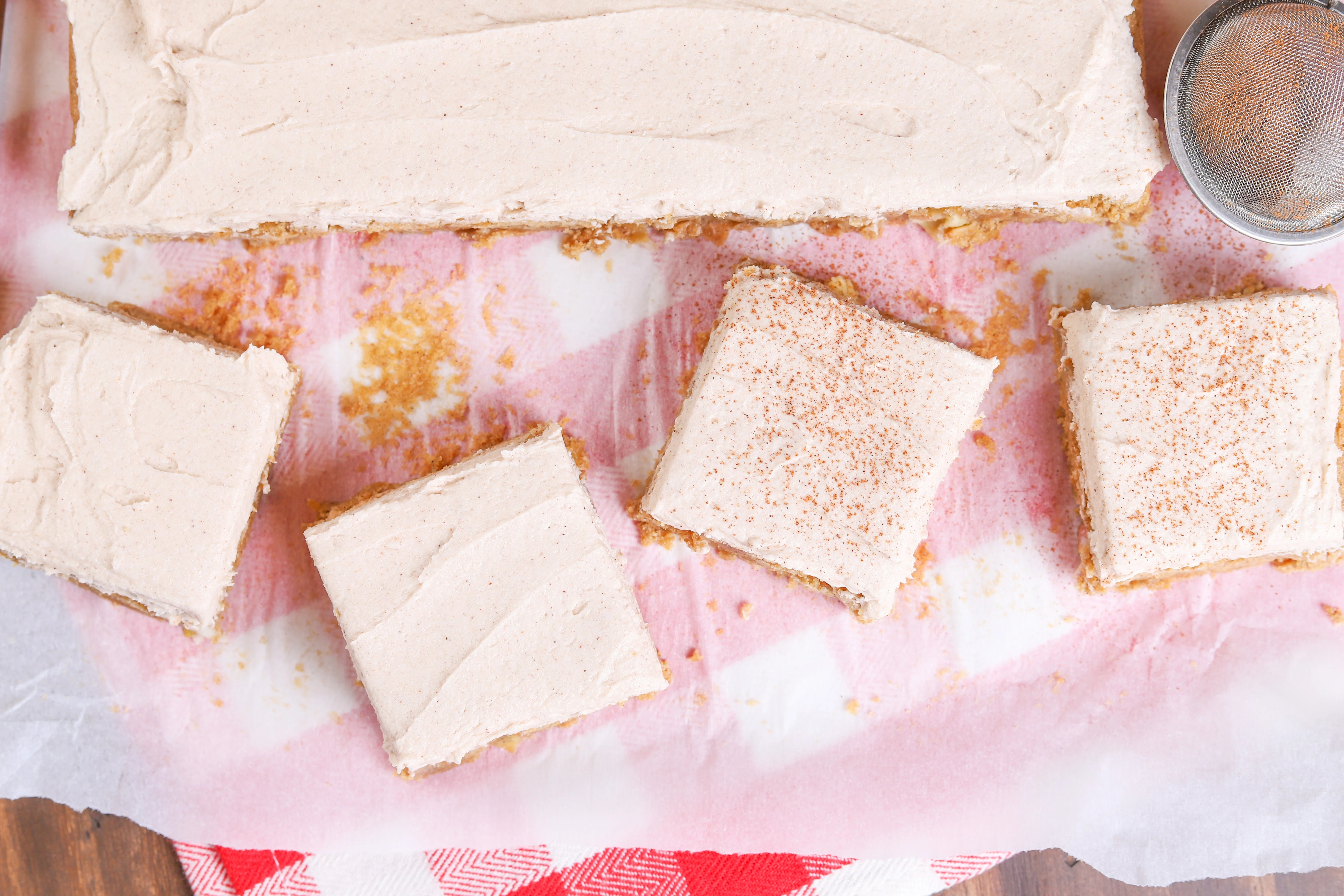 Apple Blondies with Cinnamon Brown Sugar Buttercream Recipe from A Kitchen Addiction