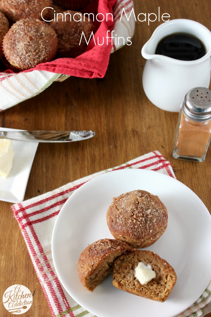 Cinnamon Maple Muffins Recipe l www.a-kitchen-addiction.com