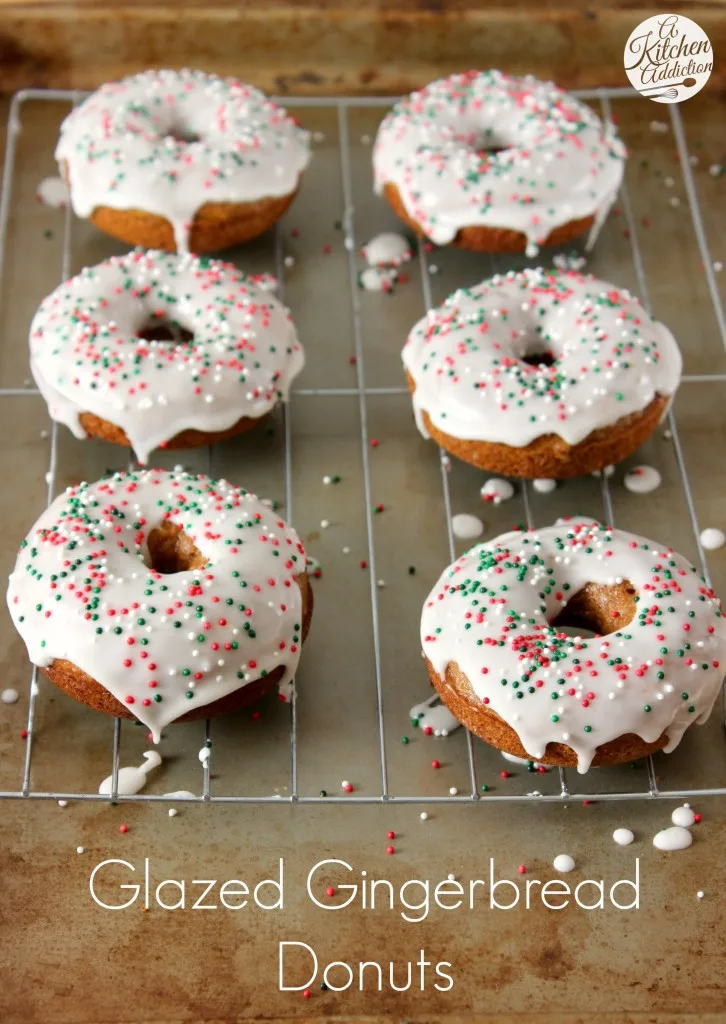 Glazed Gingerbread Donuts l www.a-kitchen-addiction.com Glazed Gingerbread Donuts Recipe l www.a-kitchen-addiction.com