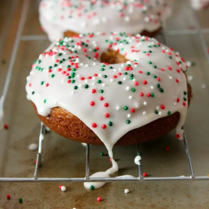 Glazed Gingerbread Donuts Recipe l www.a-kitchen-addiction.com