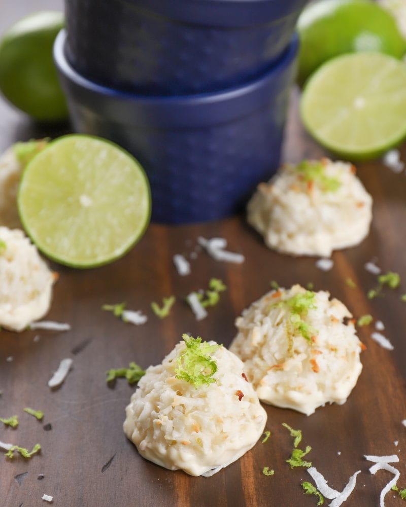 Coconut Lime Macaroons Recipe from A Kitchen Addiction