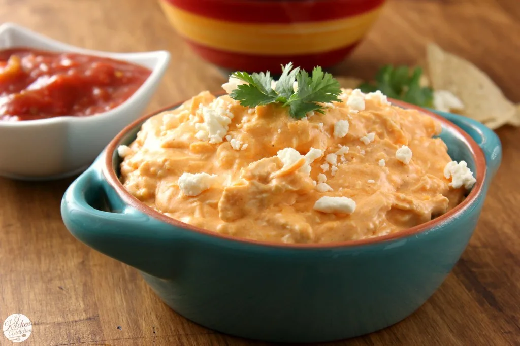 Crock Pot Buffalo Chicken Dip Recipe l www.a-kitchen-addiction.com