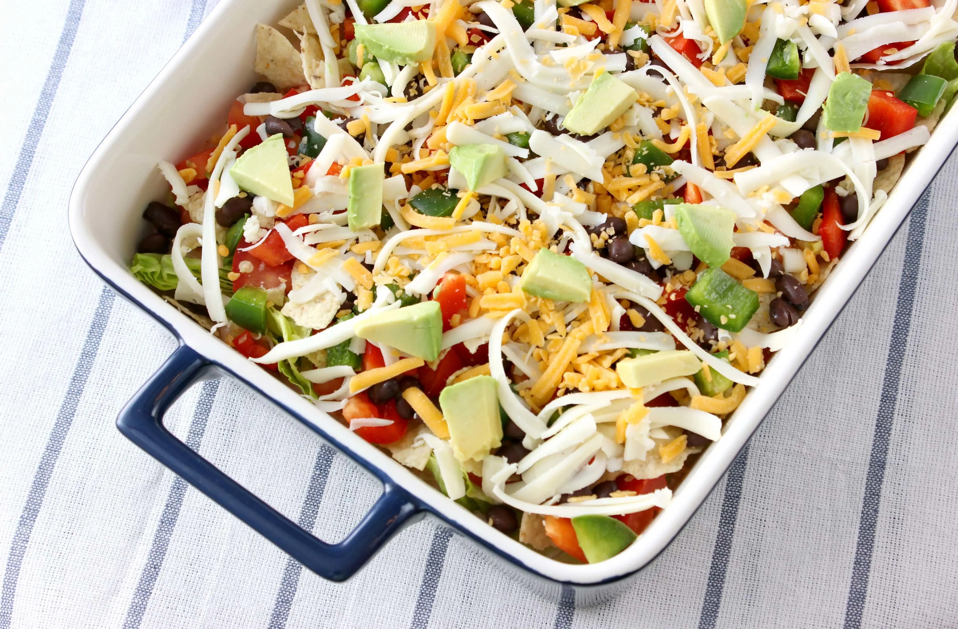 Lightened Up Taco Dip Recipe from A Kitchen Addiction