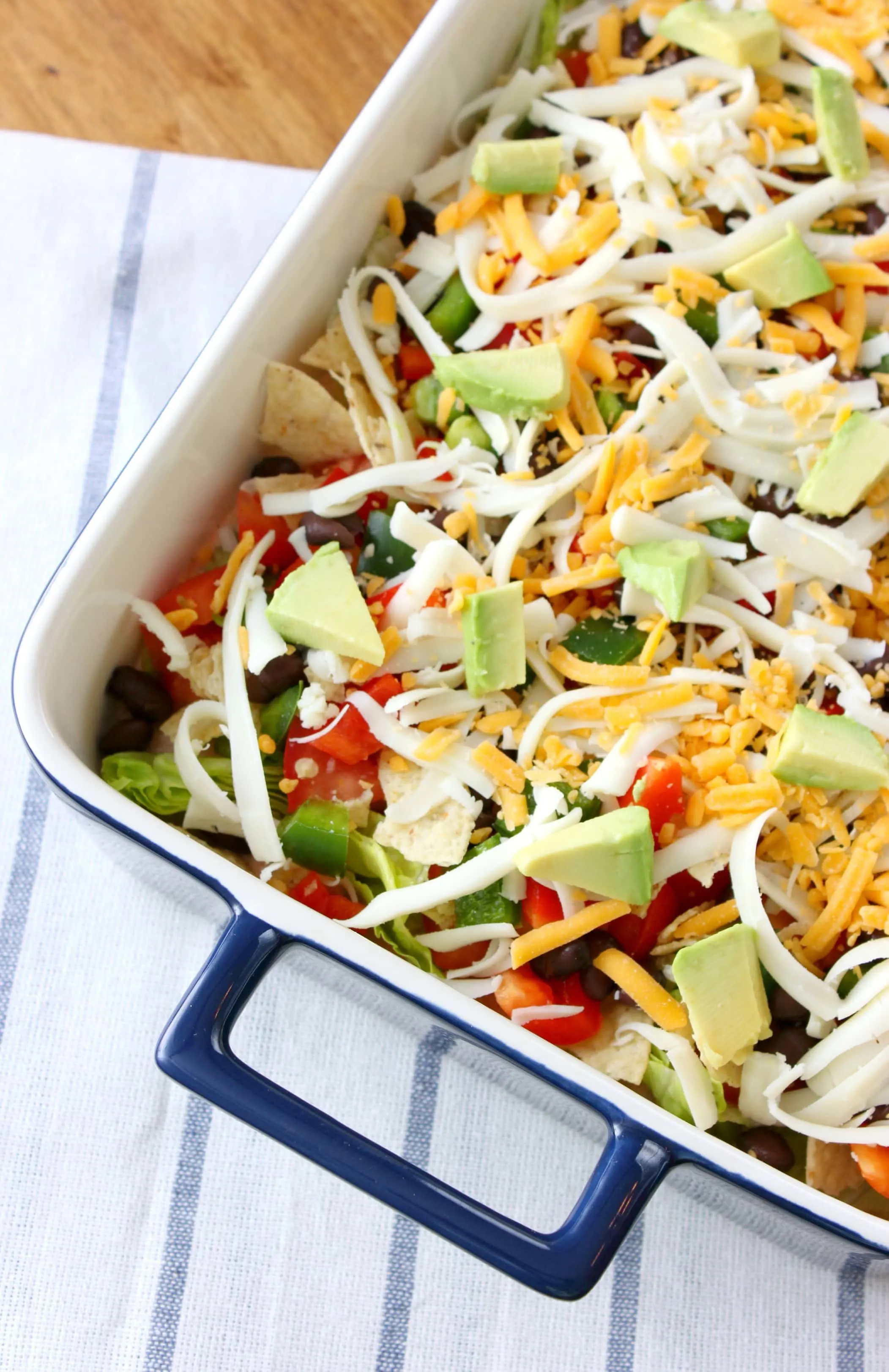 Lightened Up Taco Dip Recipe from A Kitchen Addiction