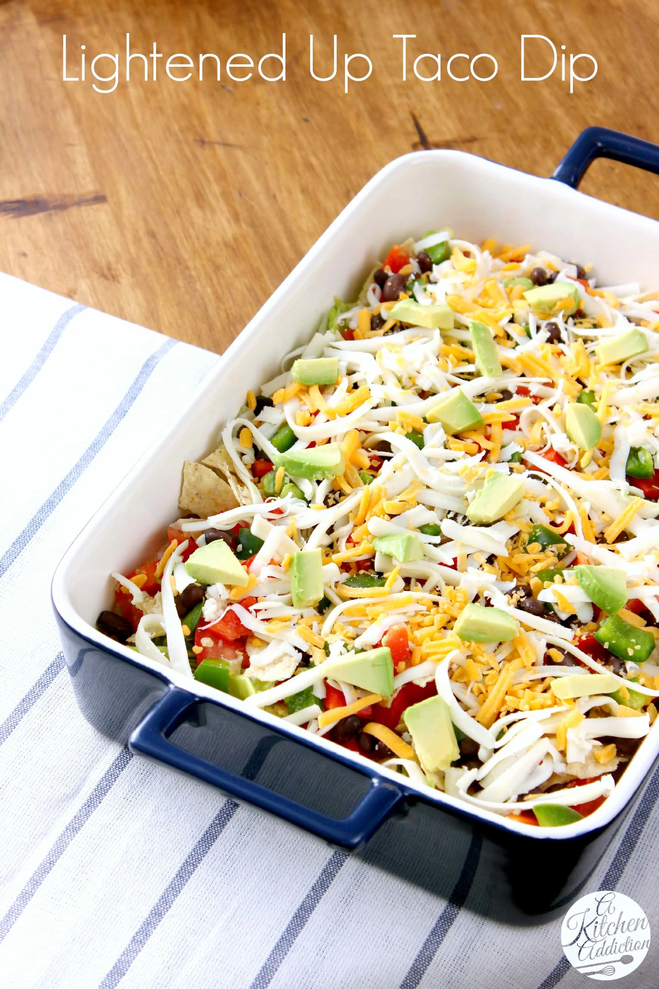 Lightened Up Taco Dip Recipe from A Kitchen Addiction