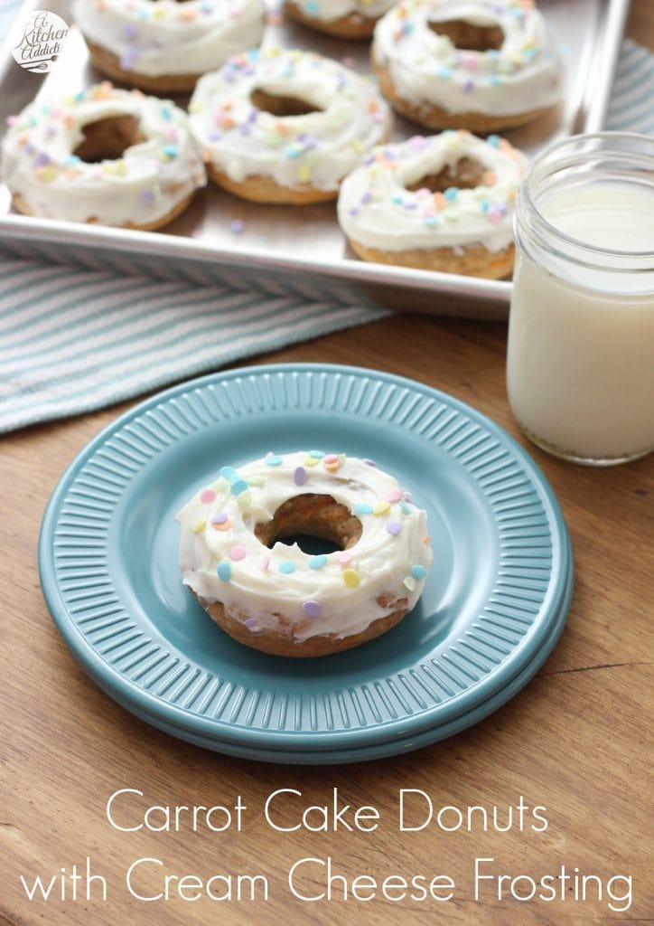 Carrot Cake Donuts Recipe l www.a-kitchen-addiction.com