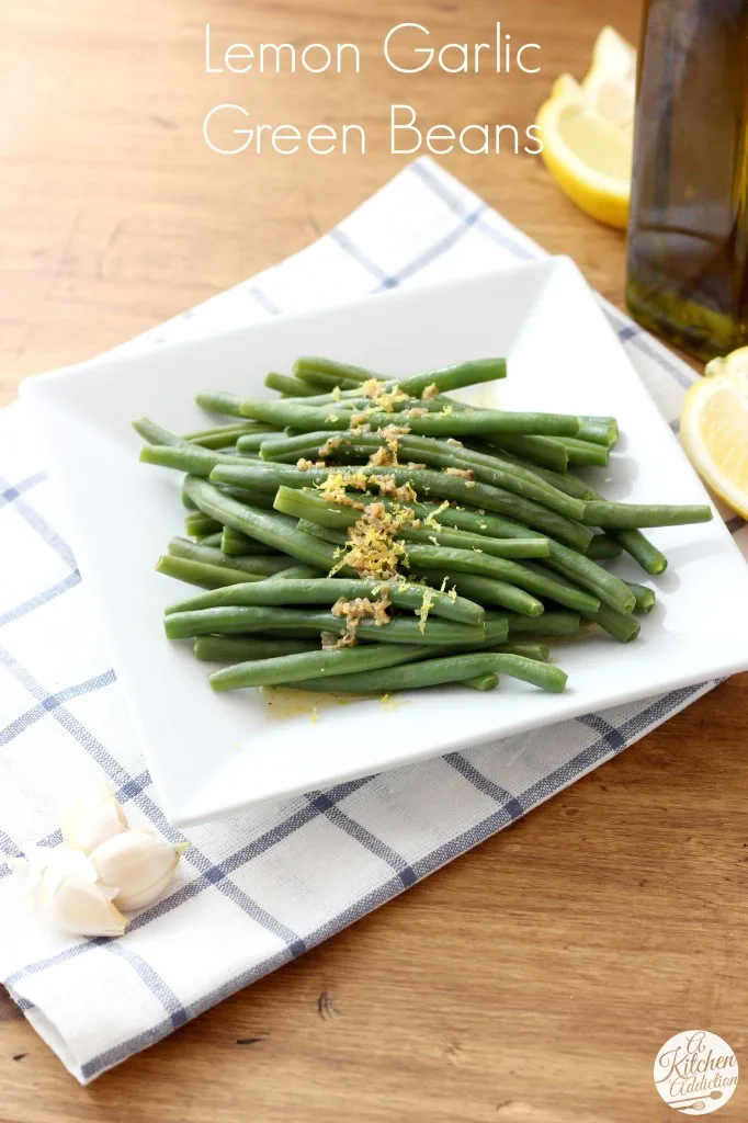 Easy Lemon Garlic Green Beans Recipe l www.a-kitchen-addiction.com