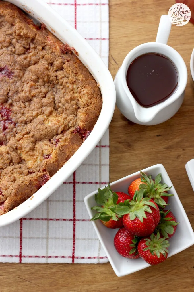 Strawberries and Cream French Toast Bake Recipe l www.a-kitchen-addiction.com