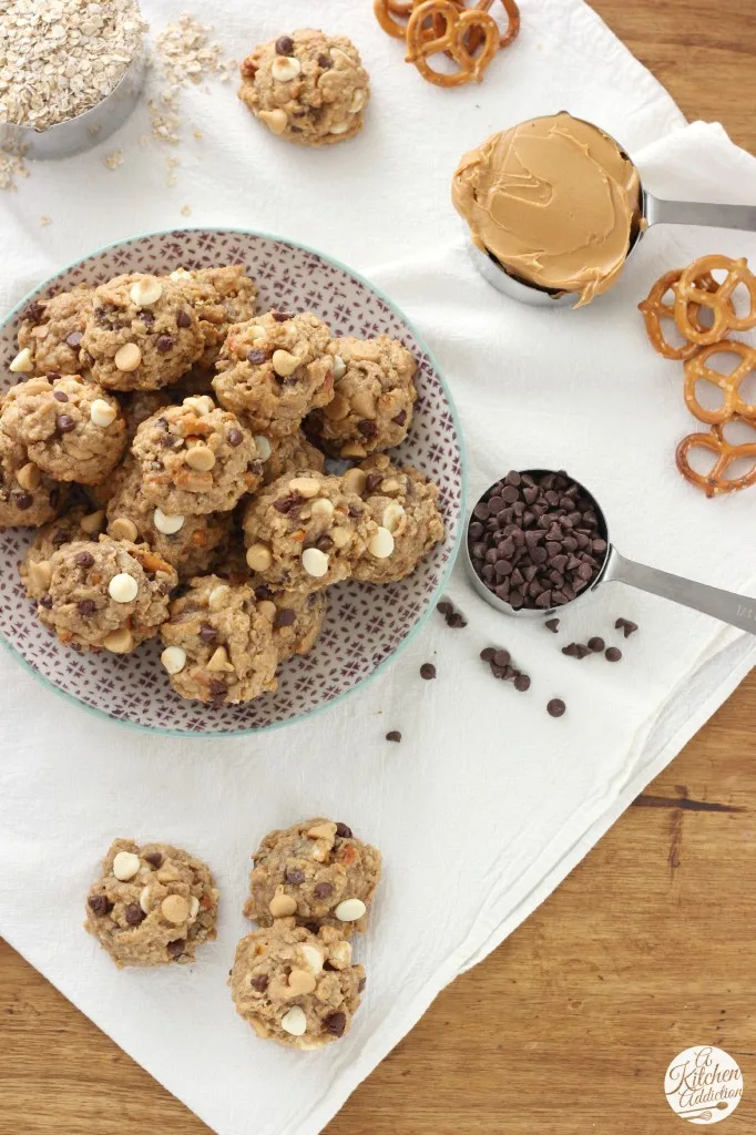 Loaded Peanut Butter Pretzel Cookies Recipe from A Kitchen Addiction