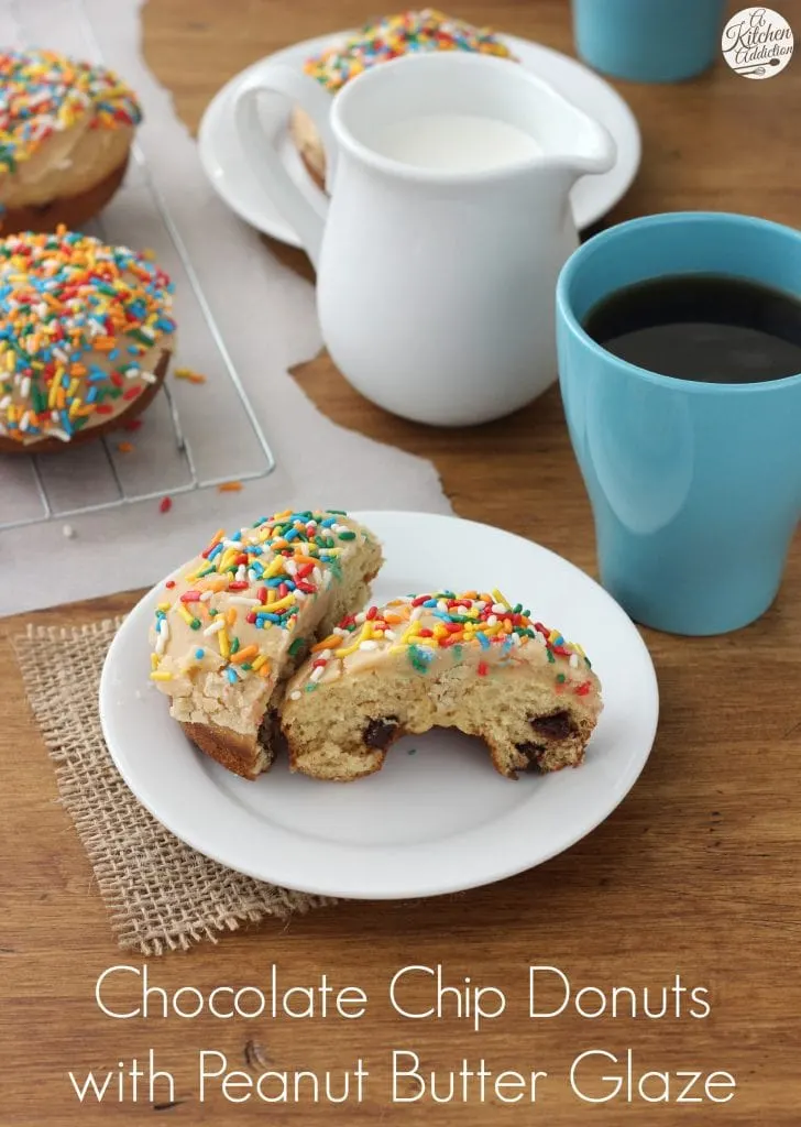 Baked Chocolate Chip Donuts Recipe from A Kitchen Addiction