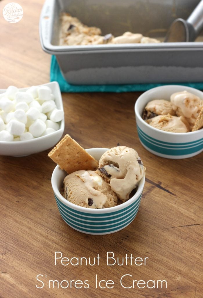 Peanut Butter S'mores Ice Cream Recipe from A Kitchen Addiction