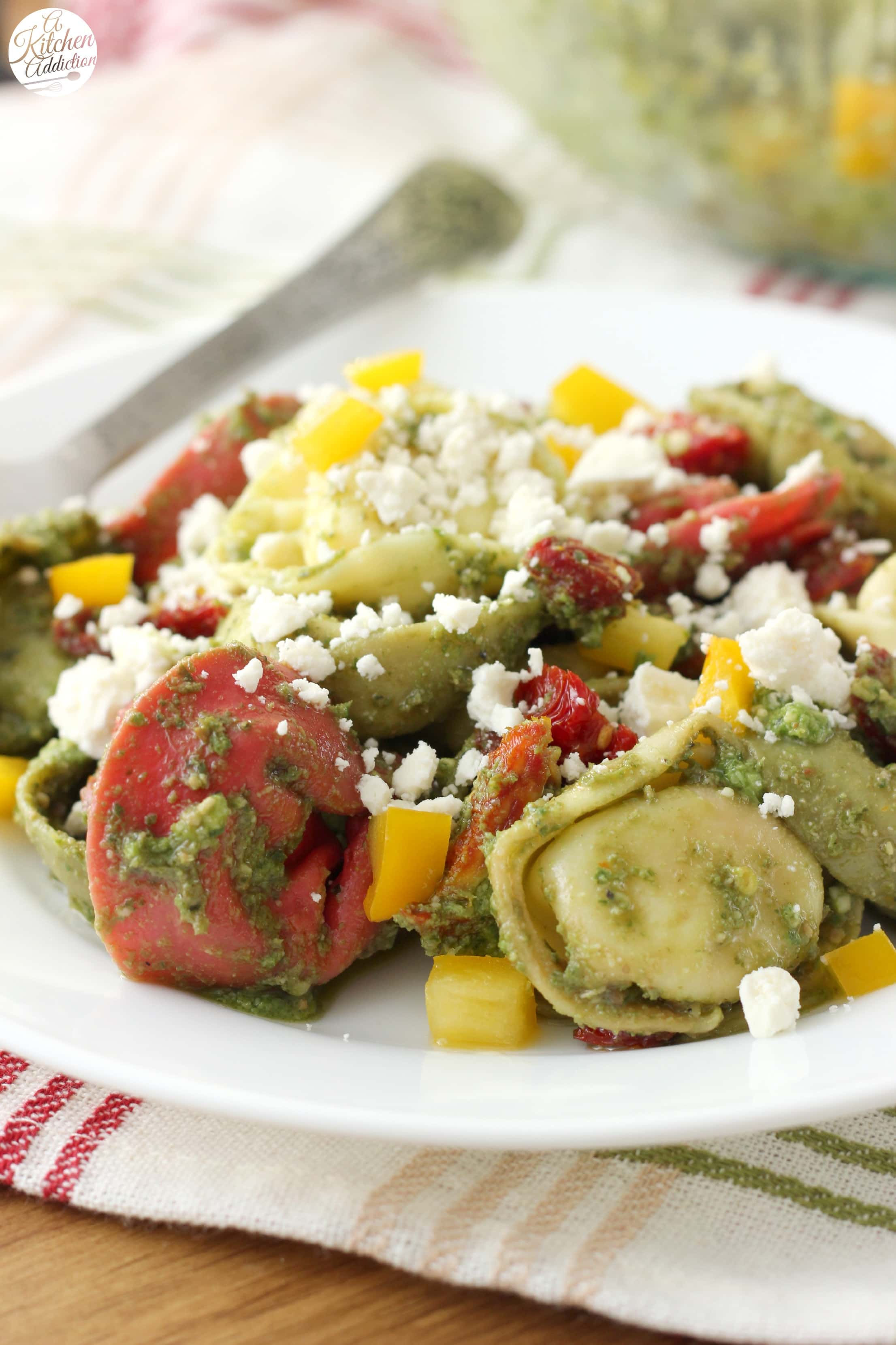 Easy Pesto Tortellini Salad A Kitchen Addiction