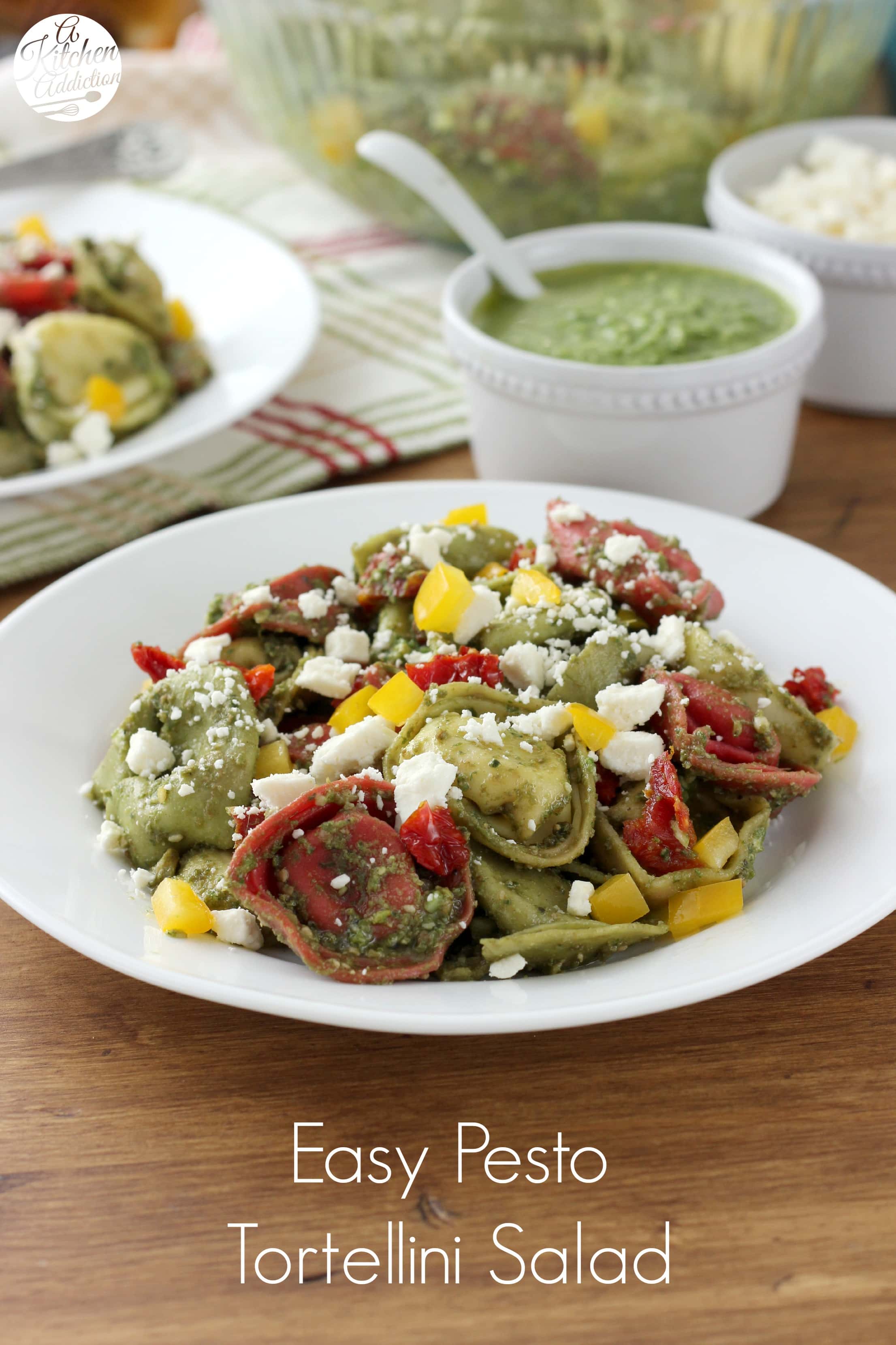 Easy Pesto Tortellini Salad A Kitchen Addiction