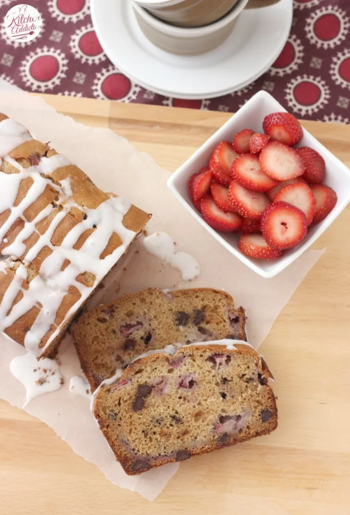 Strawberry Dark Chocolate Chip Graham Bread Recipe from A Kitchen Addiction