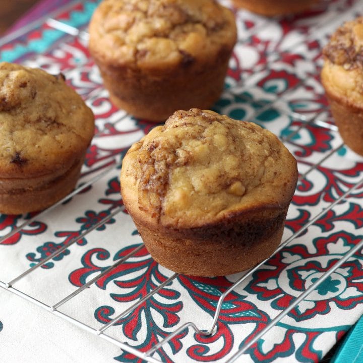 Cinnamon Maple Pancake Muffins Recipe l www.a-kitchen-addiction.com