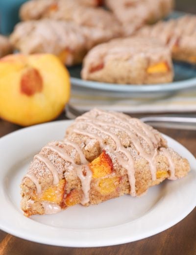 Peach Snickerdoodle Scones Recipe from A Kitchen Addiction Blog