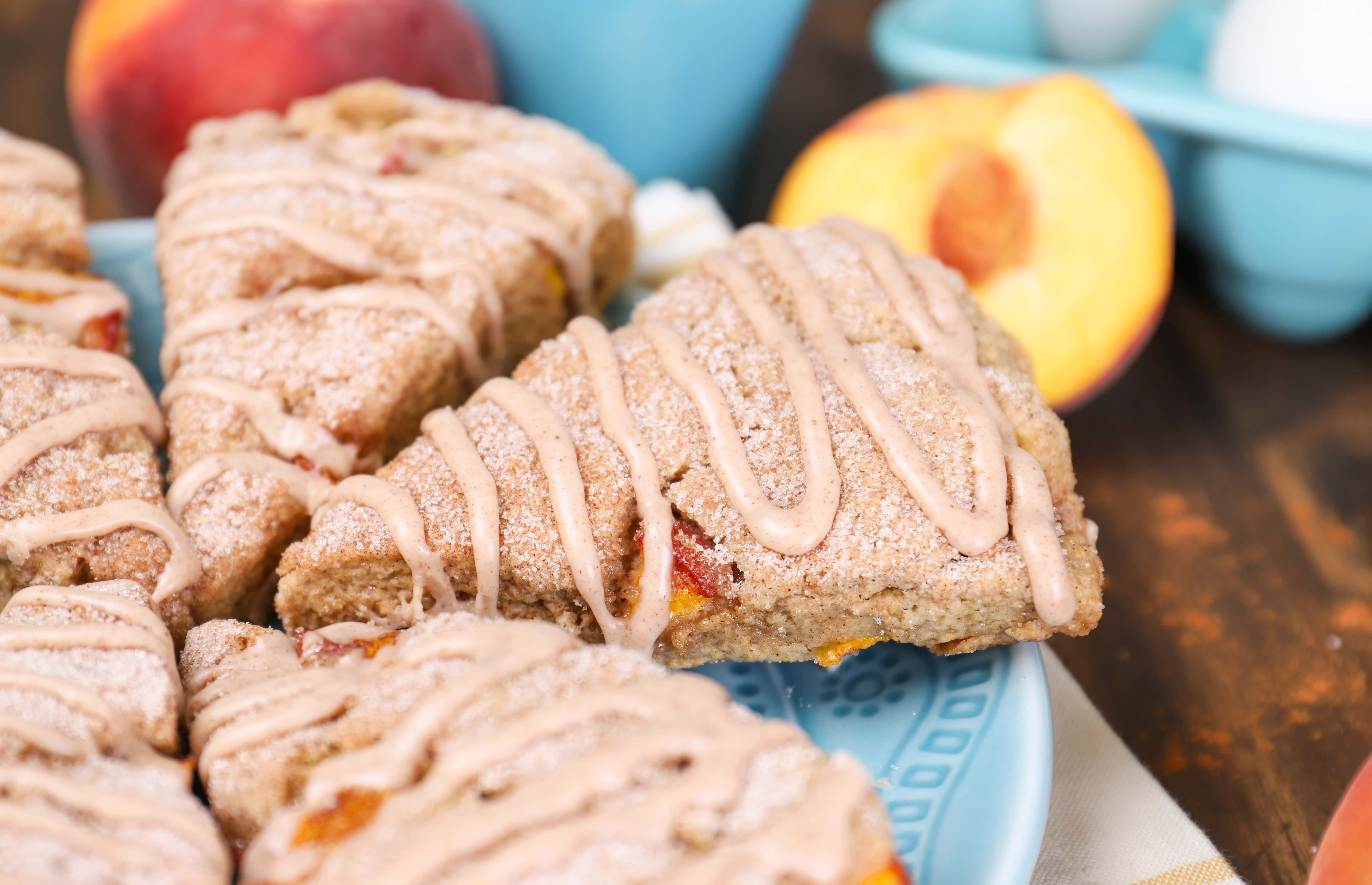 Easy Peach Snickerdoodle Scones Recipe