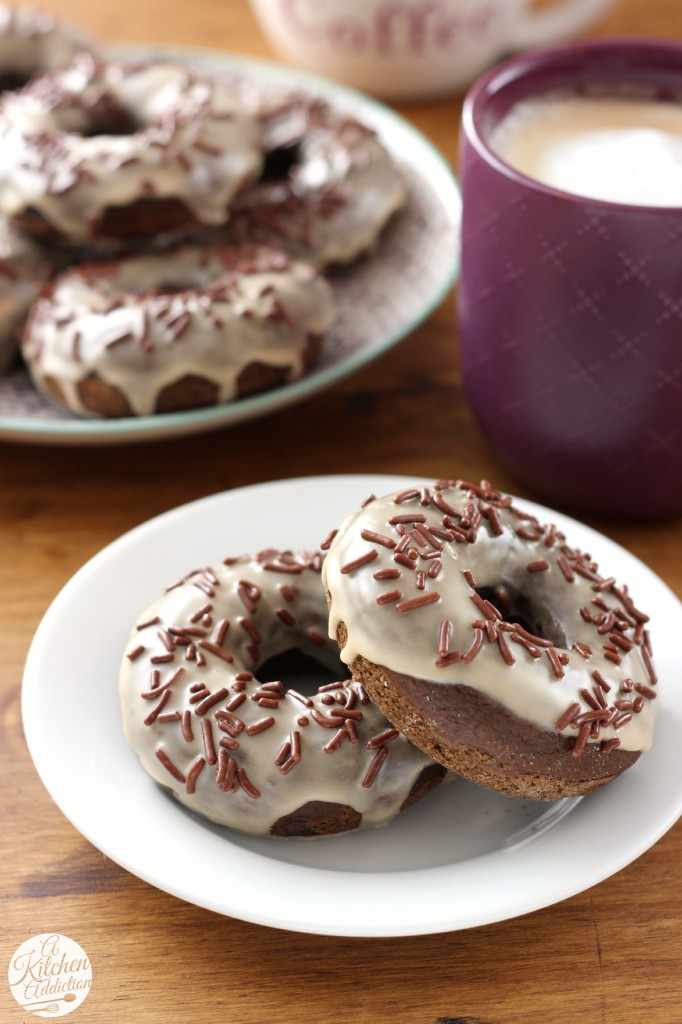 Mocha Chip Donuts Recipe l www.a-kitchen-addiction.com