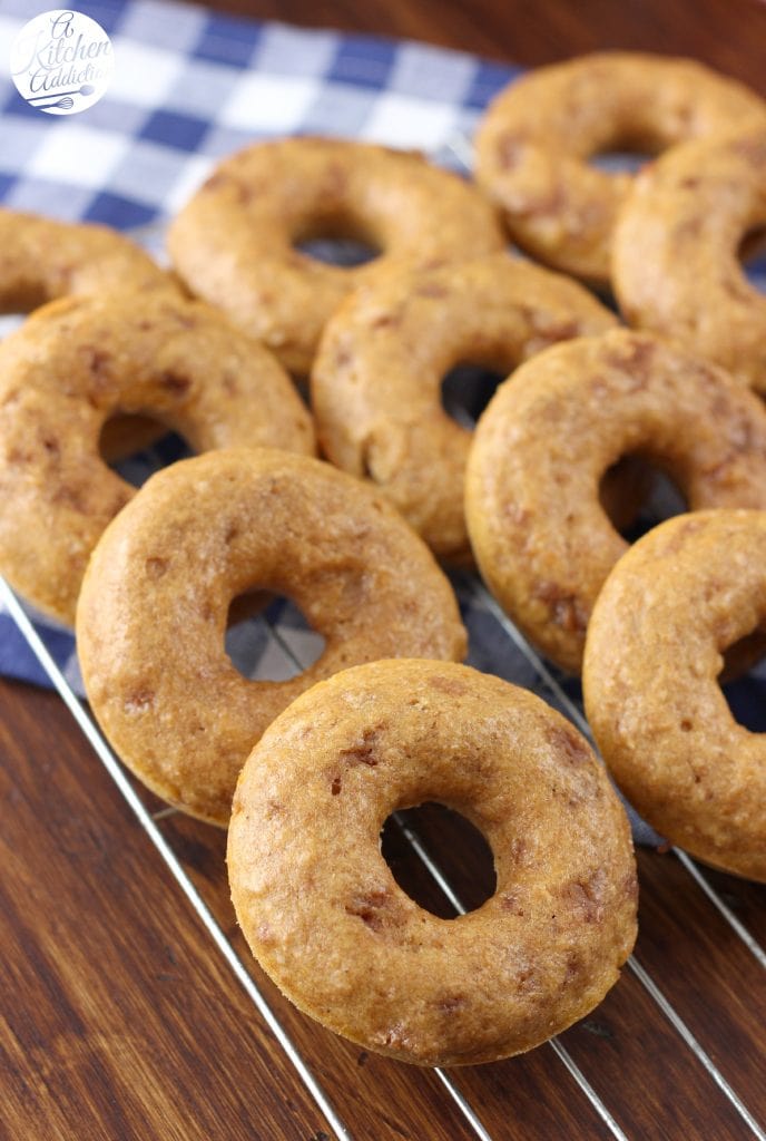 Pumpkin French Toast Donuts Recipe l www.a-kitchen-addiction.com