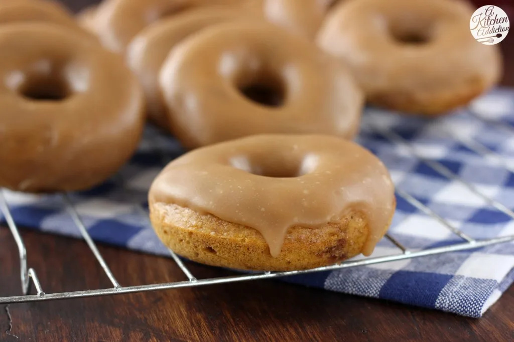 Pumpkin French Toast Donuts Recipe l www.a-kitchen-addiction.com