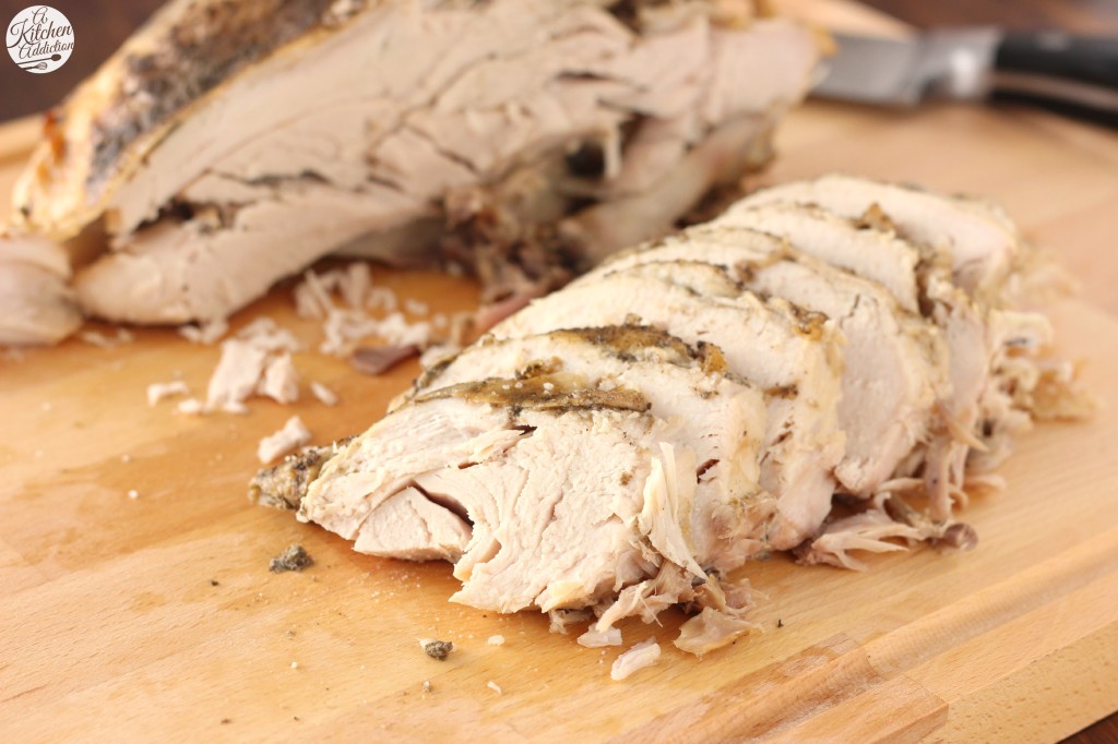 Slow Cooker Herbed Butter Turkey Breast Recipe l www.a-kitchen-addiction.com