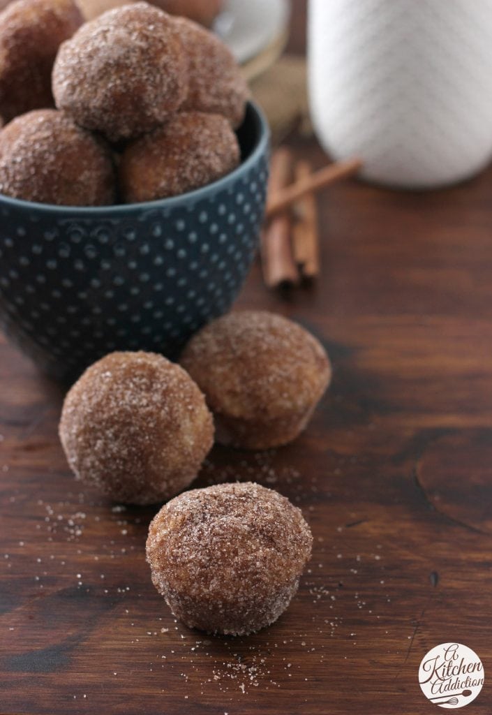 Cinnamon Sugar Eggnog Donut Muffins Recipe from A Kitchen Addiction