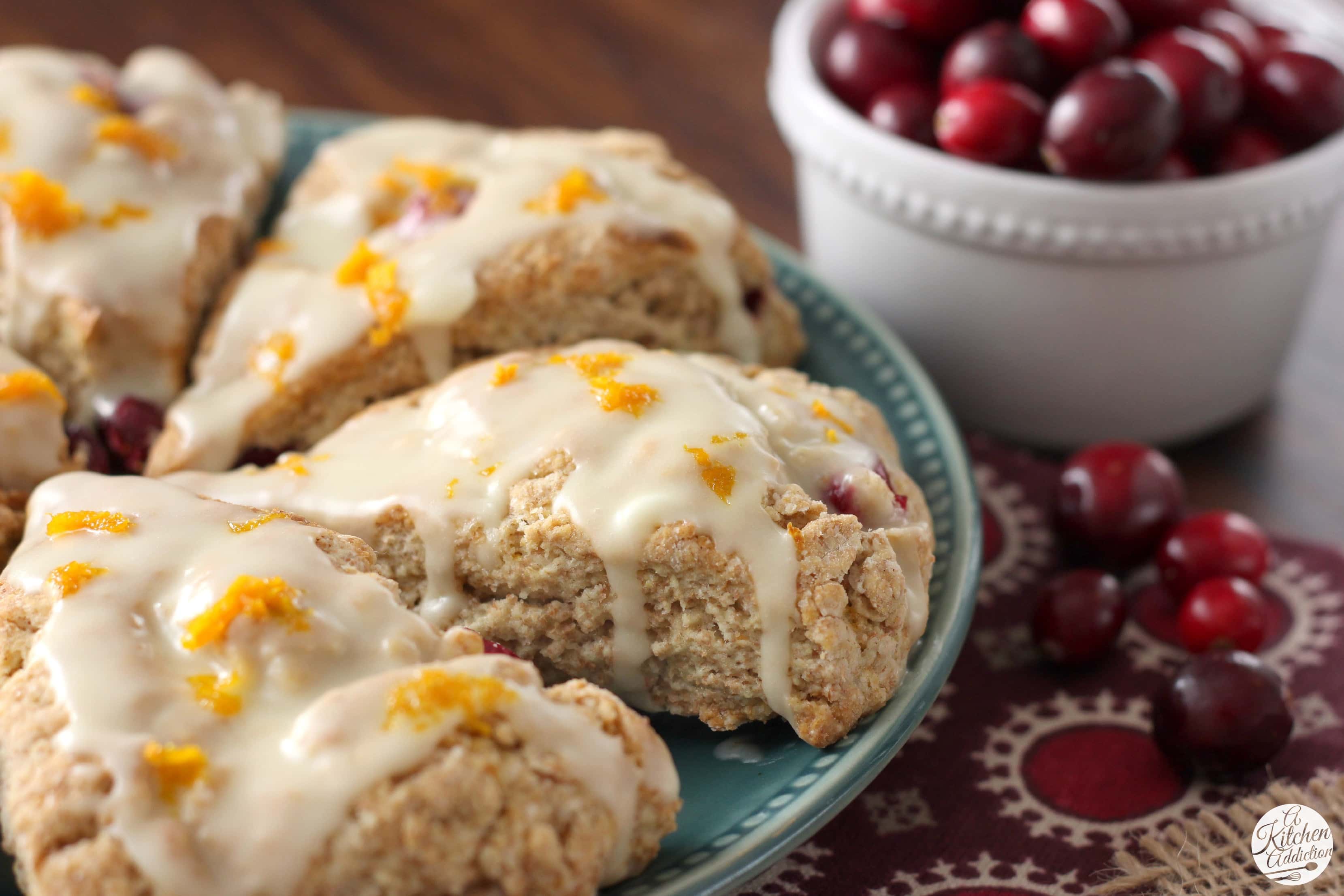 Cranberry Orange Scones - A Kitchen Addiction
