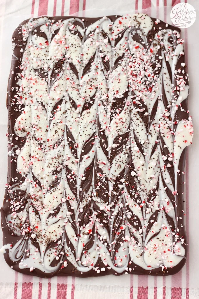 Easy Peppermint Mocha Bark Recipe l www.a-kitchen-addiction.com