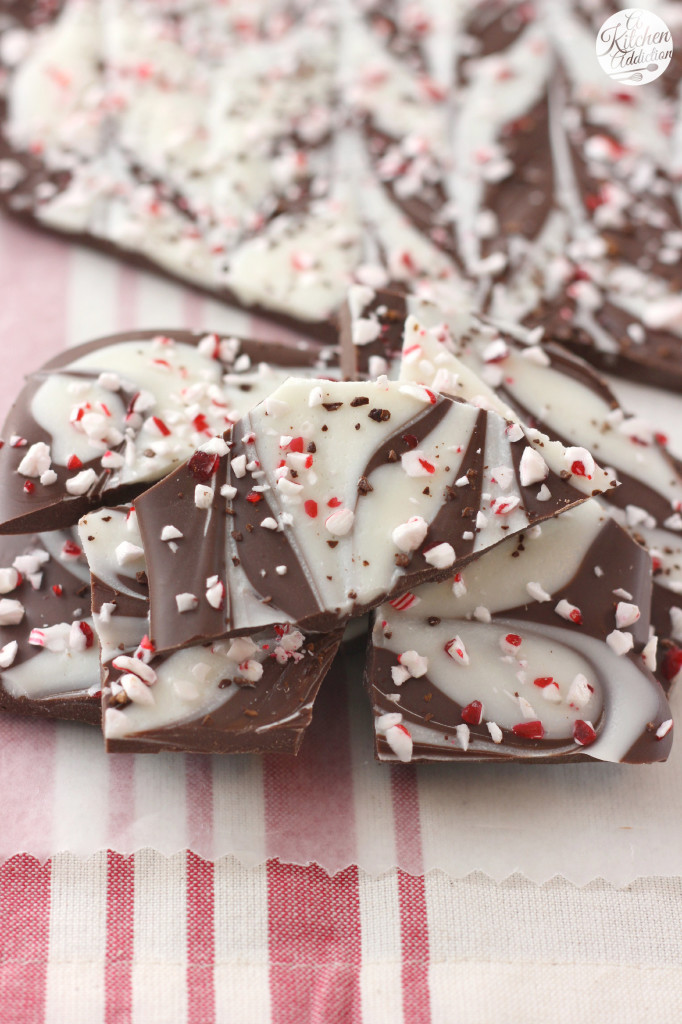 Quick and Easy Peppermint Mocha Bark Recipe from A Kitchen Addiction