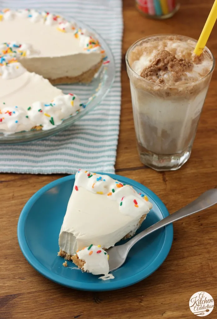 No Bake Root Beer Float Pie Recipe from A Kitchen Addiction