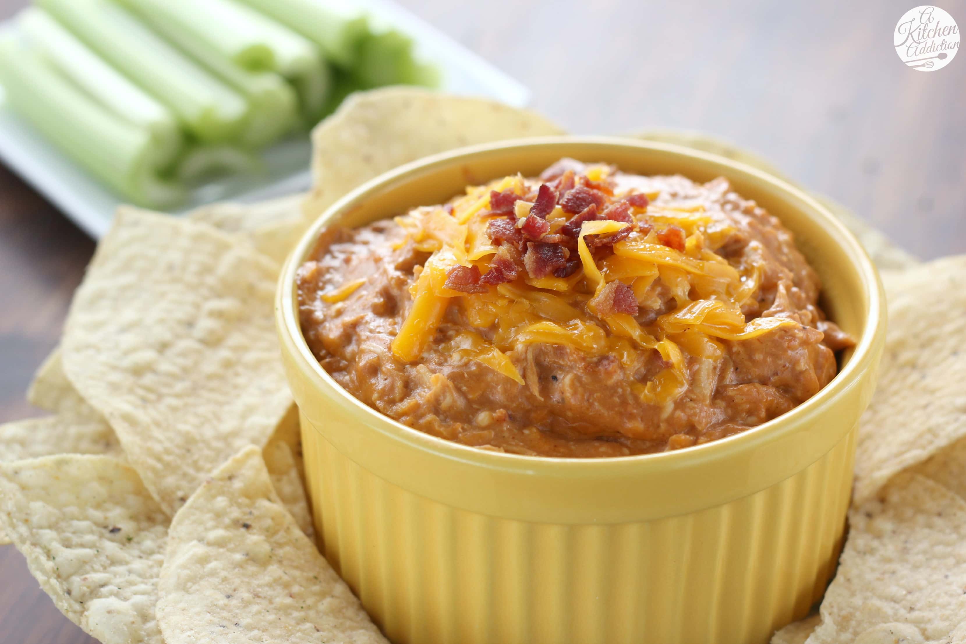 Slow Cooker Barbecue Chicken Bacon Dip Recipe from A Kitchen Addiction