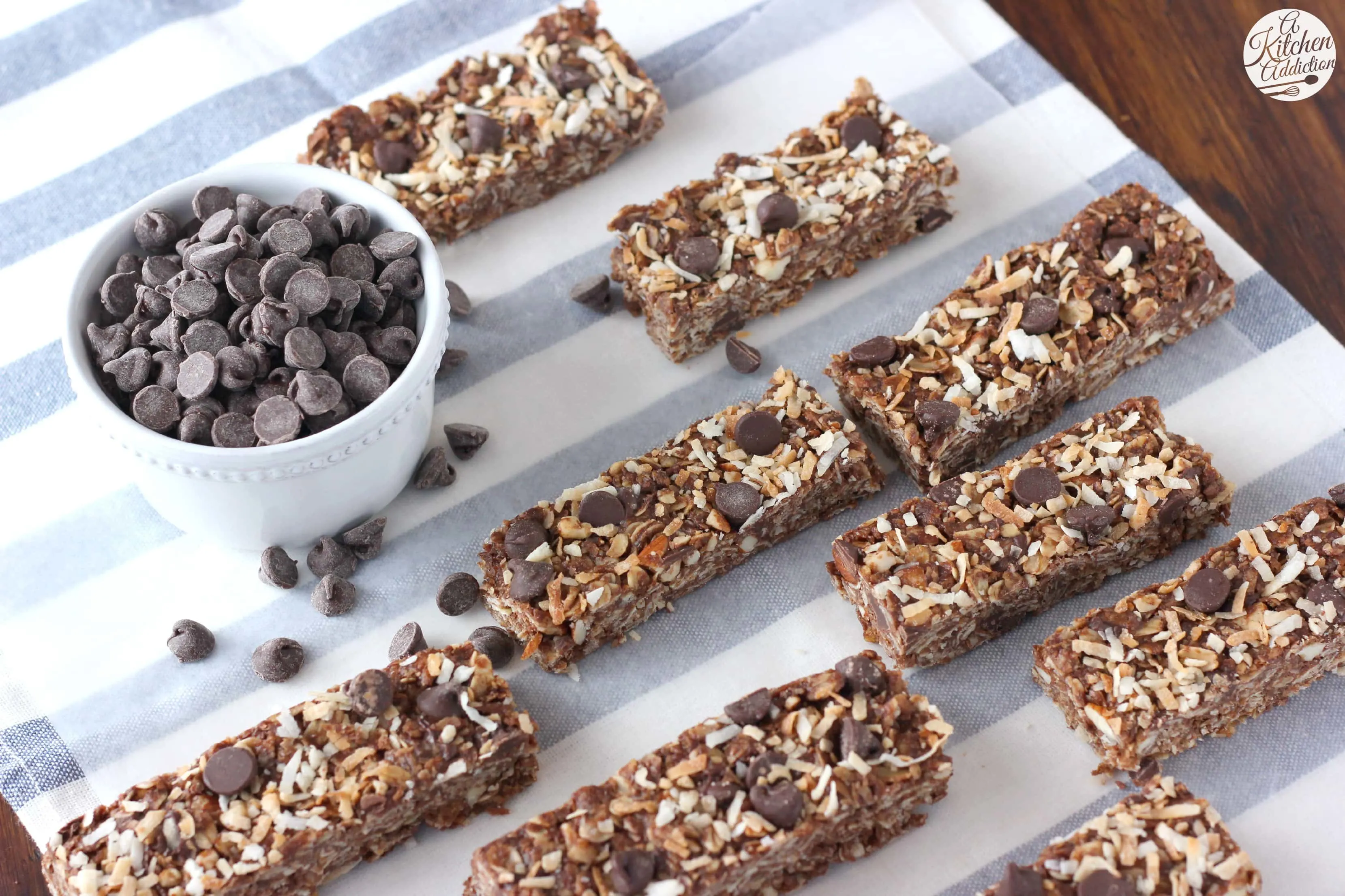 Easy Chocolate Almond Joy Granola Bars Recipe from A Kitchen Addiction