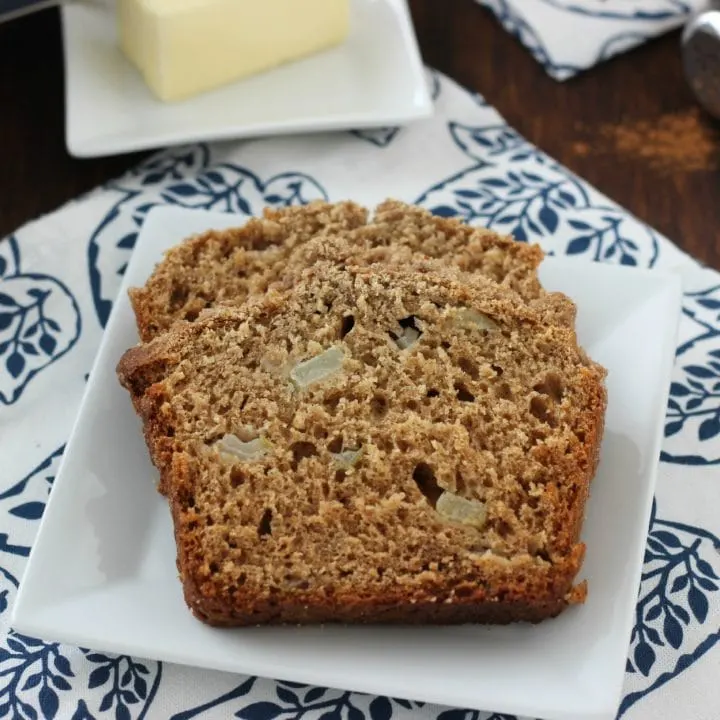 Cinnamon Pear Yogurt Quick Bread l www.a-kitchen-addiction.com