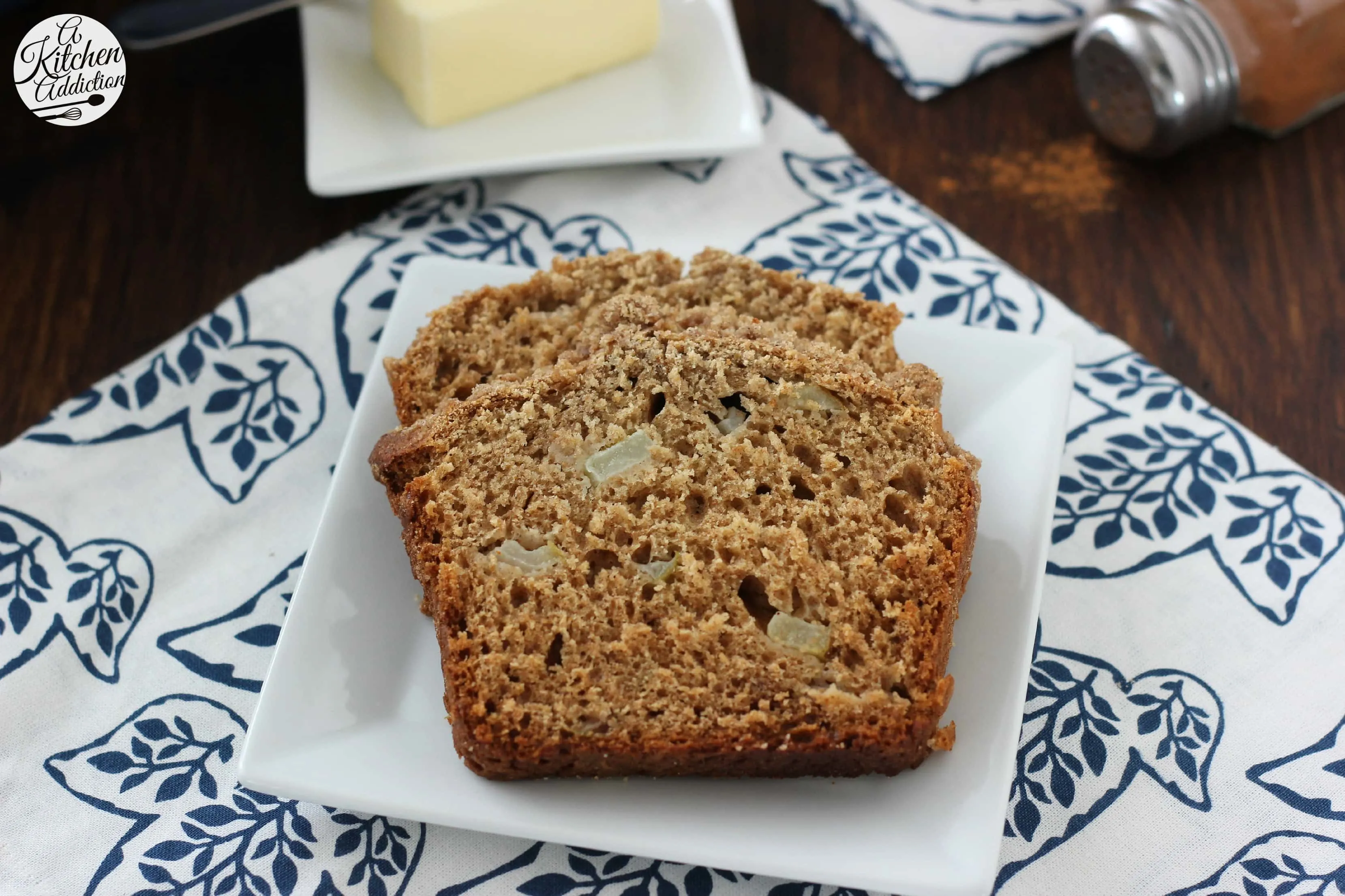 Cinnamon Pear Yogurt Quick Bread l www.a-kitchen-addiction.com