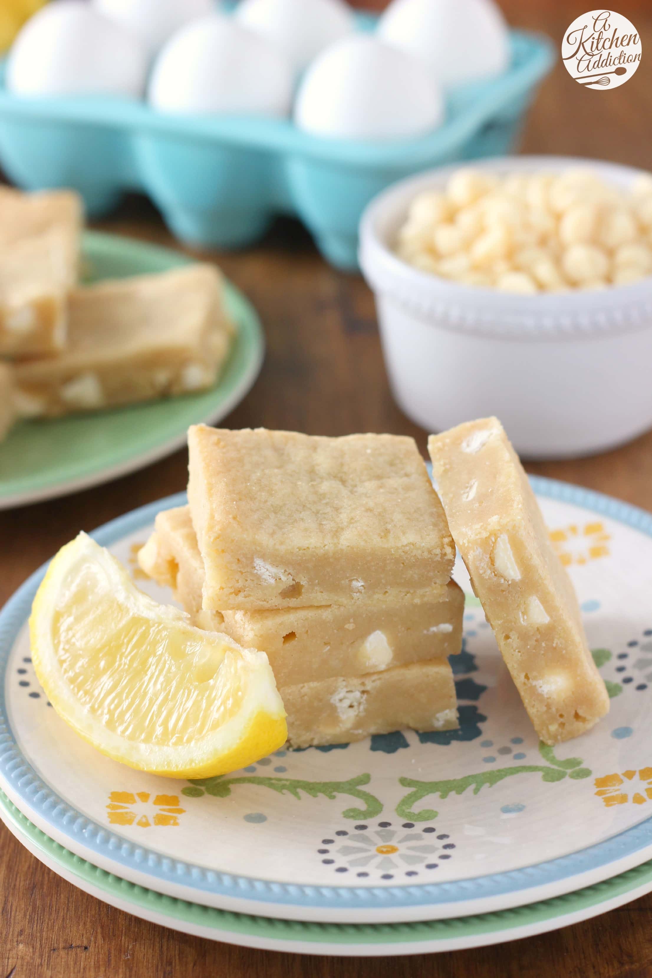 White Chocolate Lemon Blondies A Kitchen Addiction