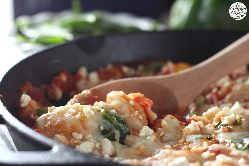 Quick and Easy Cheesy Gnocchi Skillet with Tomatoes and Spinach l www.a-kitchen-addiction.com
