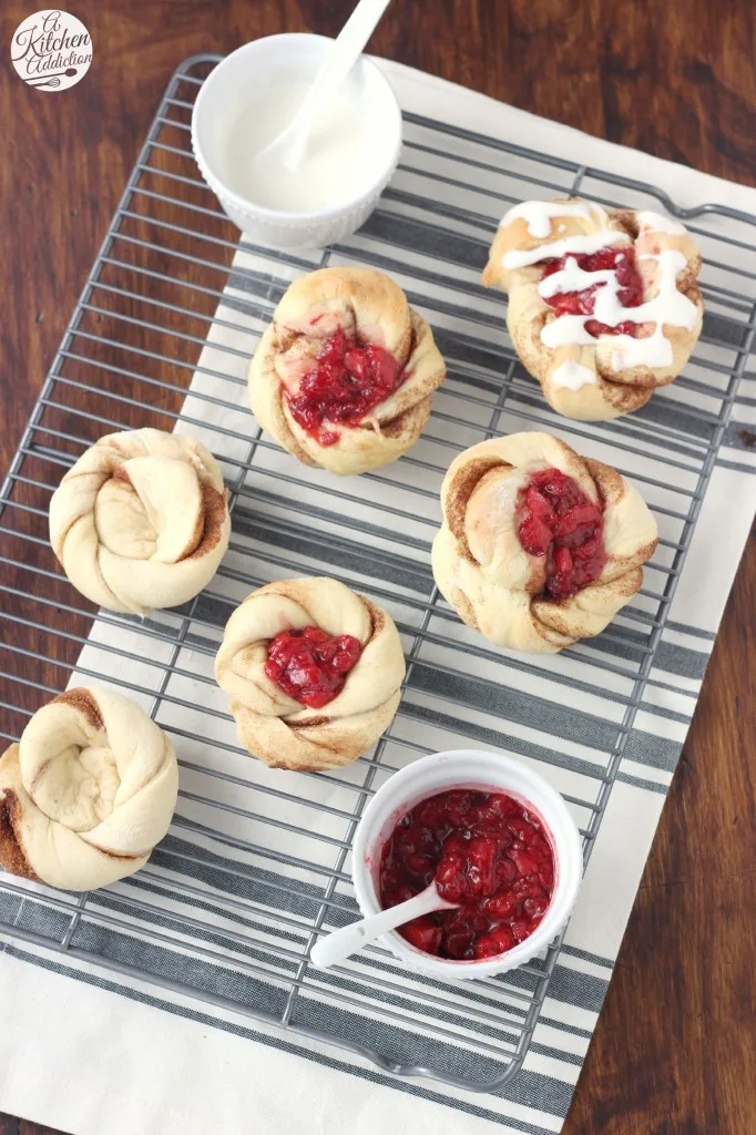 Strawberry Filled Cinnamon Twist Pastries from www.a-kitchen-addiction.com