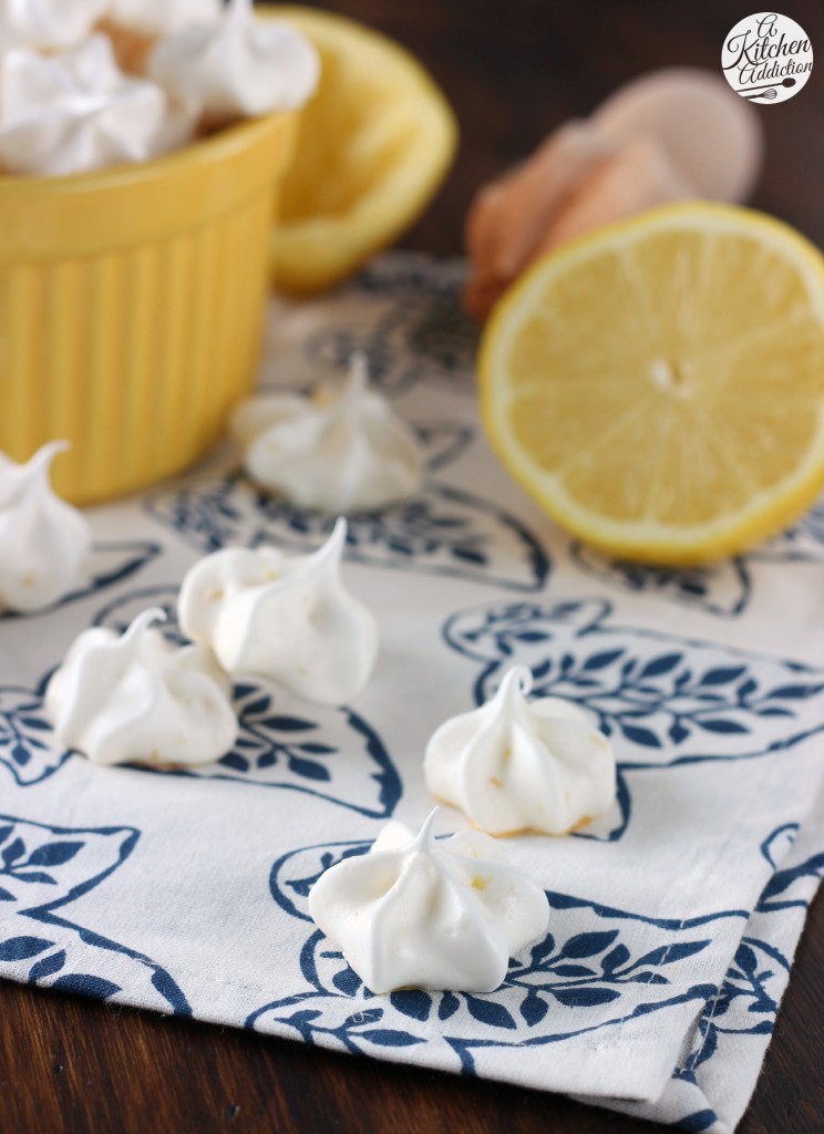 Low Fat Lemon Meringue Kiss Cookies Recipe l www.a-kitchen-addiction.com