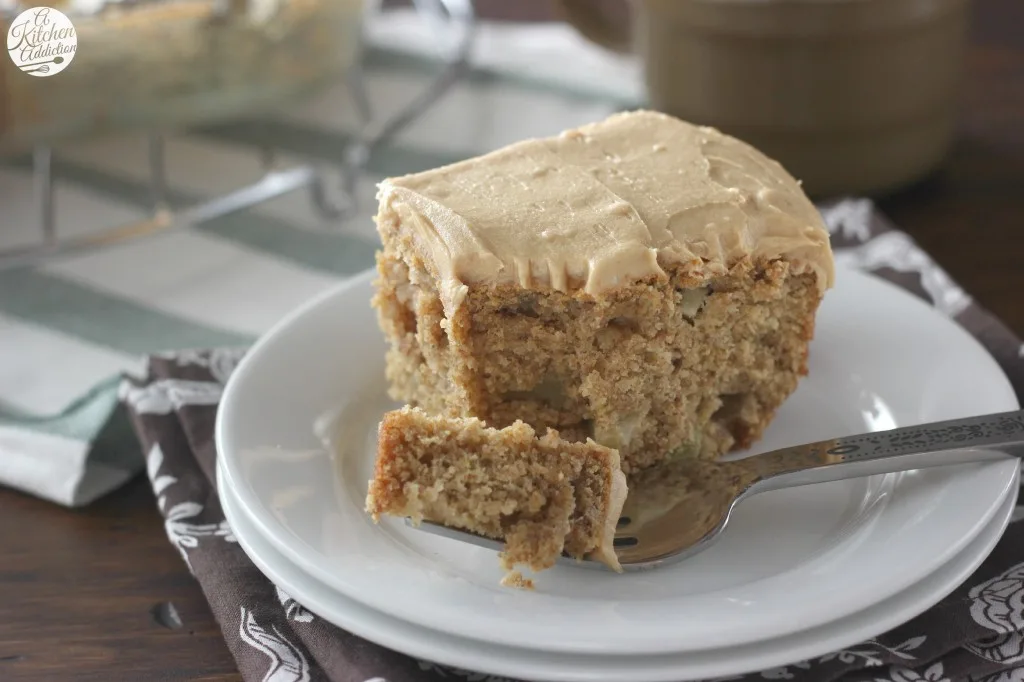 Peanut Butter Apple Snack with Peanut Butter Frosting from A Kitchen Addiction