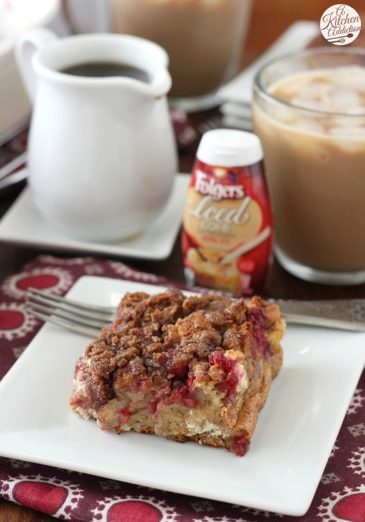 Raspberries and Cream French Toast Bake Recipe from A Kitchen Addiction