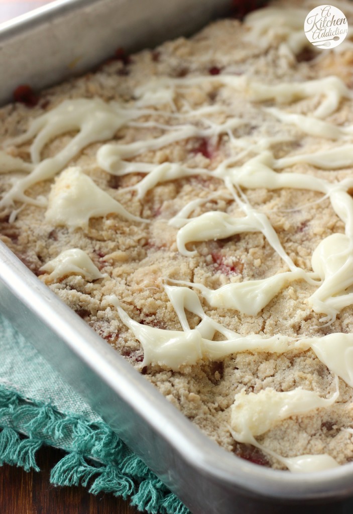 Strawberries and Cream Cheese Coffee Cake from A Kitchen Addiction