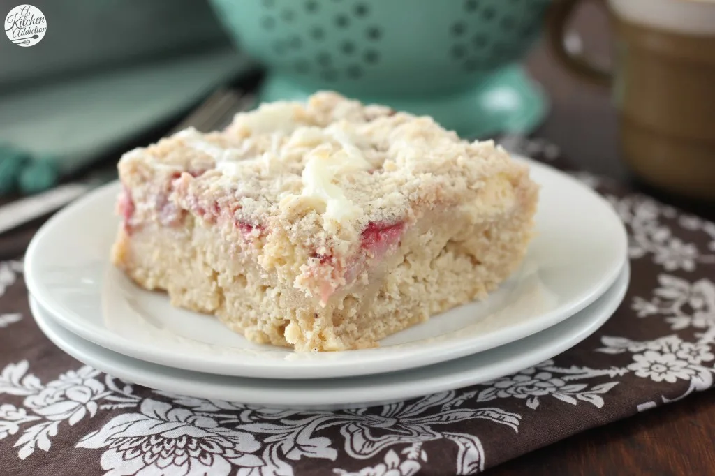 Strawberries and Cream Cheese Coffee Cake l www.a-kitchen-addiction.com